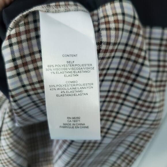 Tibi Sana Check Colorblock Shift Dress 2 Asymmetric Modern Lagenlook Deconstruct - Picture 8 of 15